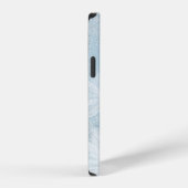 Coque iPhone 12 Pro Fleurs de ruban blanc délicat Monogramme (Côté droit)