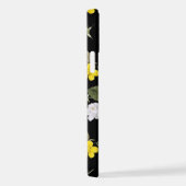 Coque iPhone 12 Pro Fleurs jaunes et roses blanches 2 (Côté droit)
