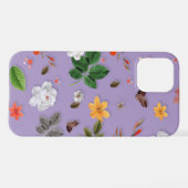 Coque iPhone 12 Pro Fleurs jaunes et roses blanches 21 (Verso Horizontal)