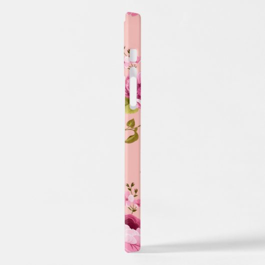 Coque iPhone 12 Pro Fleurs Motif 17 (Côté gauche)