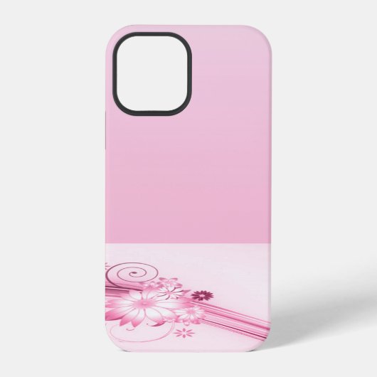 Coque iPhone 12 Pro Fleurs roses et vagues (Verso)