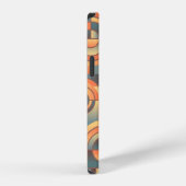 Coque iPhone 12 Pro Fond-abstrait-orange-bleu (Côté droit)