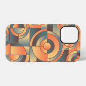 Coque iPhone 12 Pro Fond-abstrait-orange-bleu (Verso Horizontal)