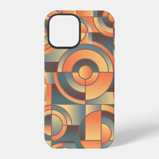 Coque iPhone 12 Pro Fond-abstrait-orange-bleu (Verso)