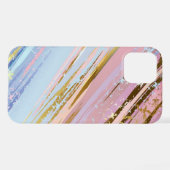 Coque iPhone 12 Pro Fond rose texturé (Verso Horizontal)