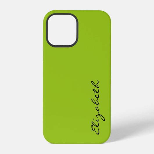 Coque iPhone 12 Pro Fond vert uni (Verso)