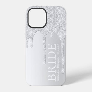 Coque iPhone 12 Pro Futur Madame Mariée Paillettes Argentées