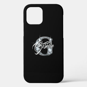 Coque iPhone 12 Pro G Faux Diamond Bling Monogramme