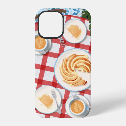 Coque iPhone 12 Pro Gâteau Bundt et café pour deux (Verso)