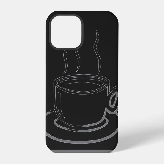 Coque iPhone 12 Pro Graphisme de tasse à café (Verso)