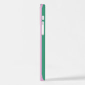 Coque iPhone 12 Pro Green Stripes and Soft Pink iPhone 12 Pro Case (Côté gauche)