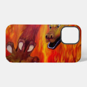 Coque iPhone 12 Pro Griffe de dragon rouge (Verso Horizontal)
