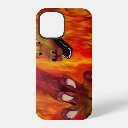 Coque iPhone 12 Pro Griffe de dragon rouge (Verso)