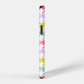 Coque iPhone 12 Pro Houndstooth Multicolor+White Big Motif (Côté droit)