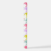 Coque iPhone 12 Pro Houndstooth Multicolor+White Big Motif (Côté droit)