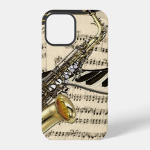 Illustration de saxophone et de musique de piano
