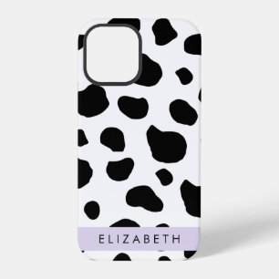 Coque iPhone 12 Pro Impression De Vache, Spots De Vache, Noir Et Blanc