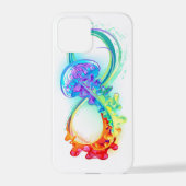 Coque iPhone 12 Pro Infinity avec Rainbow Jellyfish (Verso)