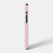 Coque iPhone 12 Pro Initiales de nom en monogramme Rose Écailles de si (Côté gauche)