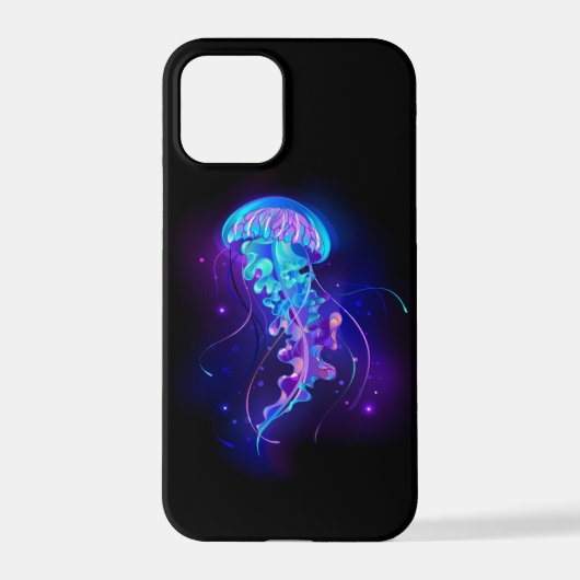 Coque iPhone 12 Pro Jellyfish éclatante couleur (Verso)