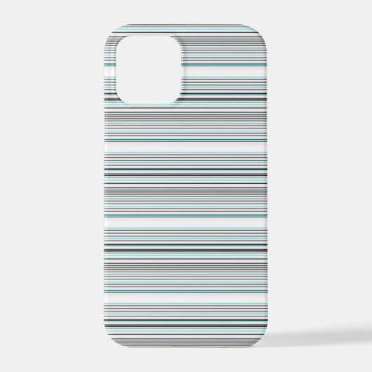Coque iPhone 12 Pro Jolies rayures grises aqua (Verso)
