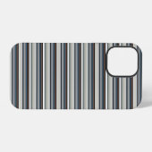Coque iPhone 12 Pro Jolies rayures grises et blanches (Verso Horizontal)