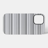 Coque iPhone 12 Pro Jolies rayures noires et blanches (Verso Horizontal)
