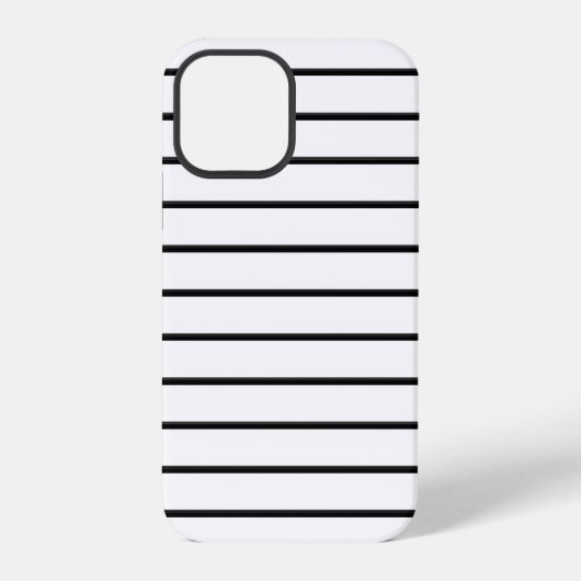 Coque iPhone 12 Pro Jolies rayures noires et blanches (Verso)