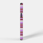 Coque iPhone 12 Pro Jolies rayures rouge violet (Côté droit)