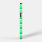 Coque iPhone 12 Pro Jolies rayures vert aqua (Côté droit)