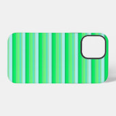 Coque iPhone 12 Pro Jolies rayures vert aqua (Verso Horizontal)