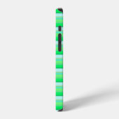 Coque iPhone 12 Pro Jolies rayures vert aqua (Côté gauche)