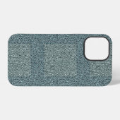 Coque iPhone 12 Pro Laine tricotée grise et sauge (Verso Horizontal)