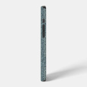 Coque iPhone 12 Pro Laine tricotée grise et sauge (Côté gauche)