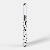 Coque iPhone 12 Pro Léopard Noir Blanc (Côté droit)