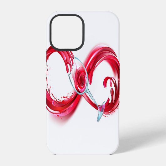 Coque iPhone 12 Pro L'infini avec du vin rouge (Verso)