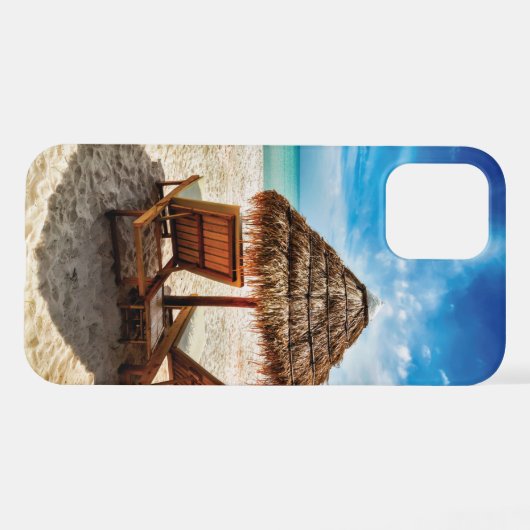 Coque iPhone 12 Pro Lounge on beach throw pillow (Verso Horizontal)
