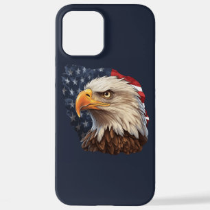 Coque iPhone 12 Pro Max Aigle à drapeau américain