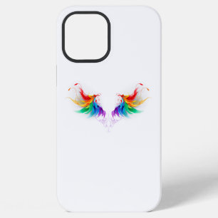 Coque iPhone 12 Pro Max Ailes arc-en-ciel douces