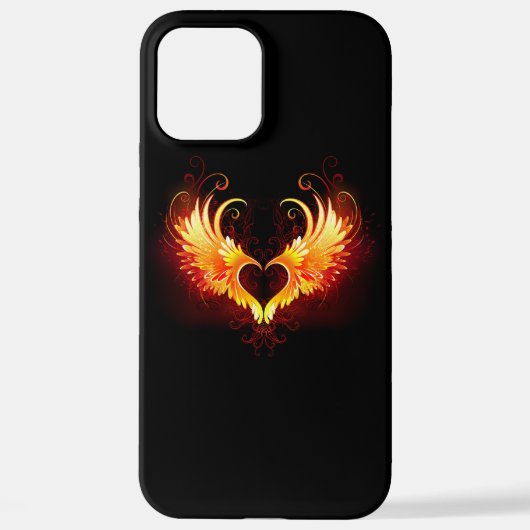Coque iPhone 12 Pro Max Angel Fire Heart with Wings (Verso)