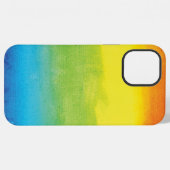 Coque iPhone 12 Pro Max Aquarelle Arc-en-ciel Fierté Brillante Vibrante (Verso Horizontal)