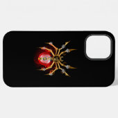 Coque iPhone 12 Pro Max Araignée steampunk sur fond noir (Verso Horizontal)