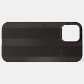 Coque iPhone 12 Pro Max Arrière - plan brun rayé Steampunk (Retour horizontal)