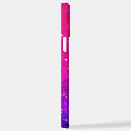 Coque iPhone 12 Pro Max Arrière - plan rose brillant (Côté droit)