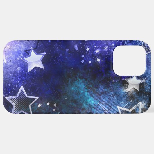 Coque iPhone 12 Pro Max Arrière - plan spatial avec étoiles (Retour horizontal)