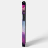 Coque iPhone 12 Pro Max Art à l'encre d'alcool nébuleuse spatiale rose ble (Côté gauche)