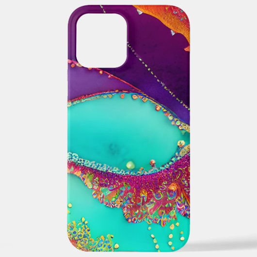 Coque iPhone 12 Pro Max Assez d'Art de Plage Abstrait (Verso)