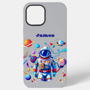 Coque iPhone 12 Pro Max Astronaut coloré et Univers en couleurs vives