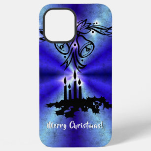 Coque iPhone 12 Pro Max Avent, Artdeco de Noël sur Blue Green Rainbow