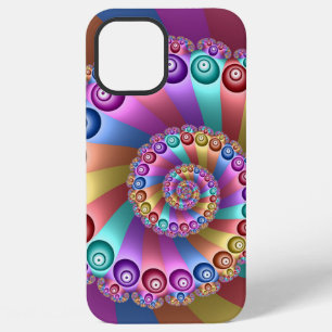 Coque iPhone 12 Pro Max Belles couleurs de arc-en-ciel Art fractal abstrai
